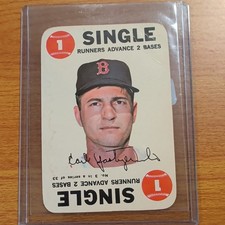 Carl Yastrzemski Game Card Insert 1968 Topps Baseball Card picture