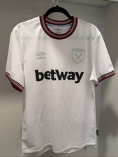 AUTHENTIC UMBRO West Ham United FC Away Stadium Jersey 23/24 Size L picture