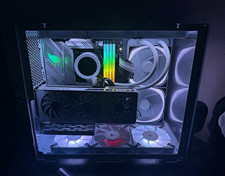 Custom/Whitebox White RGB Gaming Desktop Tower w/ Liquid Cooling picture