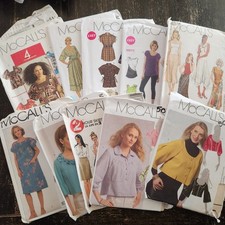 Lot 10 McCall's Vintage Women Sewing Patterns Dress Maxi Mini Boho Skirt Top picture