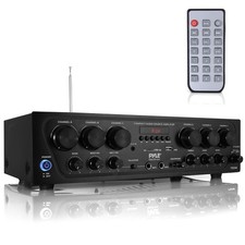 Pyle 750W Bluetooth Karaoke Amplifier 6 Channel USB AUX Mic Echo System picture