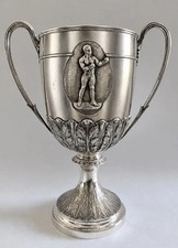 Victorian Sterling Silver Boxing Trophy J.N. Mappin London 1888 H. Brown picture