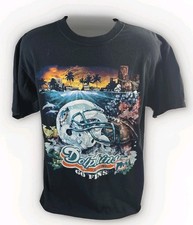 Miami Dolphins Vintage 2001 T-shirt Large Black NFL Large USA picture