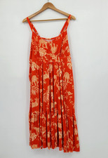 Torrid Roaming Leopards Tiered Midi Soft Dress Safari Boho Tropic Resort Size 1X picture