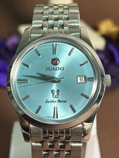 Rado Golden Horse Automatic Men's Vintage Sky Blue Dial Swiss Wristwatch picture