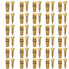 30Pcs Gold Hinge Screw Repair Kit 6x14mm Expansion Anchor For Stripped Holes Cab picture