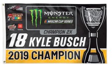Kyle Busch #18 2019 Champion Cup Series Nascar 2x3,3x5,4x6,5x8 Ft Flag  picture