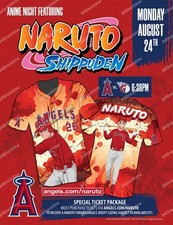 2026 Angels Naruto Shippuden Theme Night Jersey Adult M SGA Anime MLB 8/24/26 picture