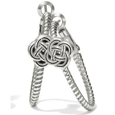 NWTag Brighton INTERLOK KNOT ROPE Lever Back Silver Earrings   MSRP $44 picture