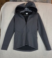 EQL by Kerrits Jacket Women’s Size S Gray Herringbone Hooded Full Zip Stretch picture