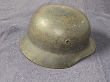 1OO% ORIGINAL WW2 GERMAN AIRFORCE FLAK SOLIDERS HELMET NO LINER picture