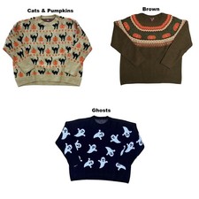 Vince Camuto Women's Knitted Long Sleeve Pullover Halloween Sweater picture