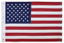Embroidered USA 18x27in Grommeted Indoor Outdoor American US Flag picture