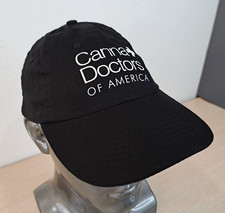 CANNA DOCTORS OF AMERICA ADJUSTABLE STRAPBACK BASEBALL HAT/CAP, BLACK, MARIJUANA picture