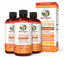 3pc Ruth's Mary Liquid Morning Multivitamin+Hair Growth - Peach Mango-15 fl oz picture