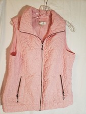 Women's Christopher Banks Pink Quilted Vest Size M (1771) picture