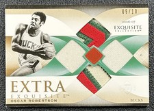 OSCAR ROBERTSON 2006-07 UPPER DECK EXQUISITE COLL EXTRA GU JERSEY PATCH 9/10 picture