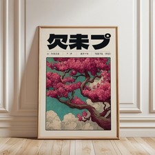 Tokyo 1923 Japanese Cherry Blossom Vintage Art Poster picture