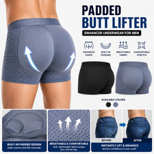 Men Padded Briefs Butt Lifter Enhancer Hip Sexy Underwear Body Shaper Short US picture