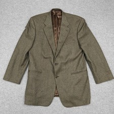 Brooks Brothers Blazer Mens 54R Brown Wool Herringbone Tweed Sport Coat Jacket picture