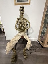 Spirit Halloween 2010 Life Size Animated Bone Collector Skeleton Prop Rare Works picture
