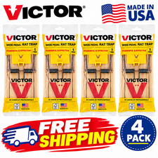 Victor Wide Pedal Rat Traps, Indoor & Outdoor Rodent Control, 4 Pack picture