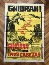 GHIDRAH THE THREE HEADED MONSTER 1965 ORIGINAL ONE SHEET POSTER GODZILLA SPANISH picture