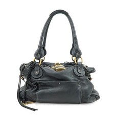 Chloe Paddington Leather Hand Bag Shoulder Bag Black Authentic Used F/S picture