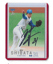 Reo Shibata 2026 BBM #035 Japanese Baseball Card Silver Printed Autograph Insert picture