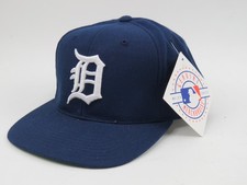New Deadstock VTG 1980s Detroit Tigers Retro Snapback MLB Navy Blue Baseball Hat picture