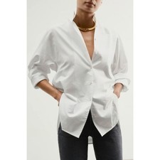 AYR The Tate Button Down Shirt Oxford White Women’s Size Small | New With Tags picture
