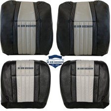 03 2003 Harley Davidson Full Front Top & Bottom Leather seat Covers 2 Tone Gray picture