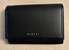 RADLEY London NWT Alba Place Medium Flapover  Leather Wallet, Black New picture