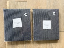Restoration Hardware pinstripe sheer Belgian linen curtains NWOT unopened picture