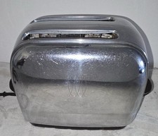 Vintage  Toastmaster Automatic 2 Slice Pop Up Toaster Chrome Bakelite 1B12 picture