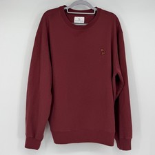 Octobers Very Own OVO Owl Embroidered Crewneck Sweatshirt Maroon Mens Large picture