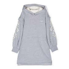 Chloe Girls Embroidered Logo Hooded Dress, Size 8Y picture