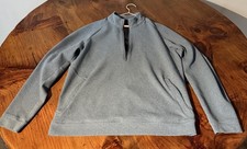 Lululemon Mens Ease The Day Half Zip - Heathered Steel Blue/Black - Size Large picture