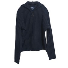 Vintage Polo Ralph Lauren Wool Cashmere Mens Zip Sweater XL Heavy Fisherman picture