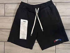 Godspeed Men's Black Cotton Sweat Shorts Drawstring Elastic Waist Pockets Logo picture