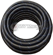AN16 16AN Black/Blue Nylon Braided Stainless Steel Hose High Quality 5ft Length picture
