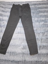 Madewell 10” High Rise Skinny Jeans size 26 Black Stretch picture