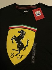 NWT Puma Ferrari Shield Logo Scuderia Racing Formula One F1 T-Shirt XL Black $45 picture