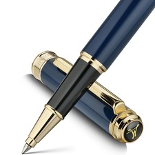 MCNTEIK 317 Rollerball - Stunning Luxury Blue Lacquer Pen with 24K Gold Finis... picture