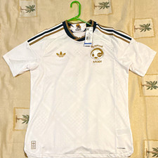 adidas Saudi Arabia National Team Soccer Jersey White/Gold/Black Men’s L JL6949 picture