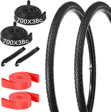 2 Pack 700X38C Bike Tire Set with Tubes and Rim Strips, 700C Gravel Tires 40-622 picture
