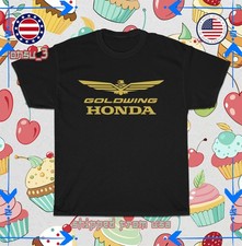 Brand New Honda Goldwing GL1800 Logo Men's T-Shirt Black American Size Tee Shirt picture