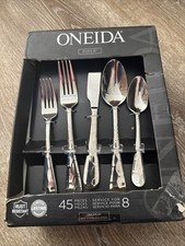 Oneida Stainless PIPER Service for Eight - 45pc Glossy -new-torn Box picture