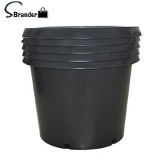 5 Pack 20 Gallon Nursery Containers Premium Black Injection Molding Plant Pot picture