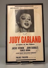 Judy Garland “At Home At The Palace” Original 1967 Broadway Window Card Poster picture